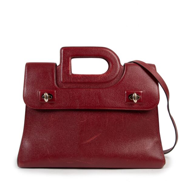 Delvaux Emeraude Red D Top Handle Bag