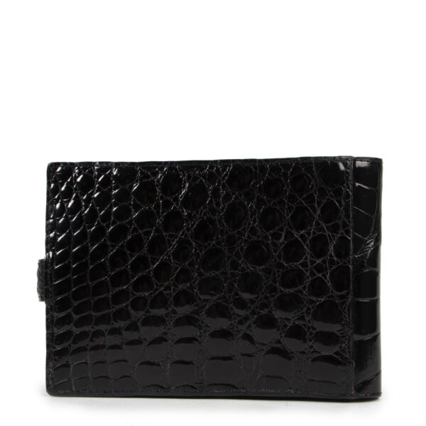Delvaux Black Crocodile Wallet 