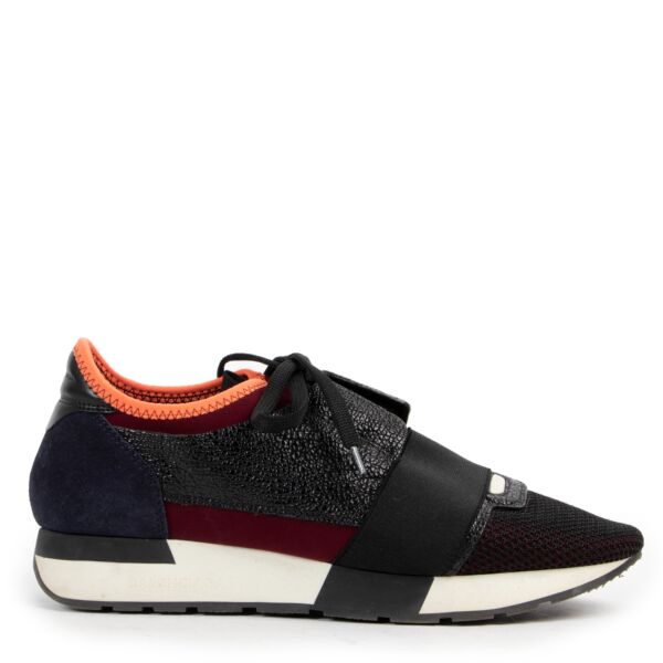 Balenciaga Tricolor Leather & Mesh Race Runner Sneakers - size 38