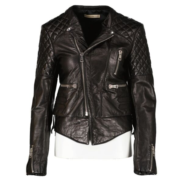 Balenciaga Black Quited Lambskin Biker Jacket