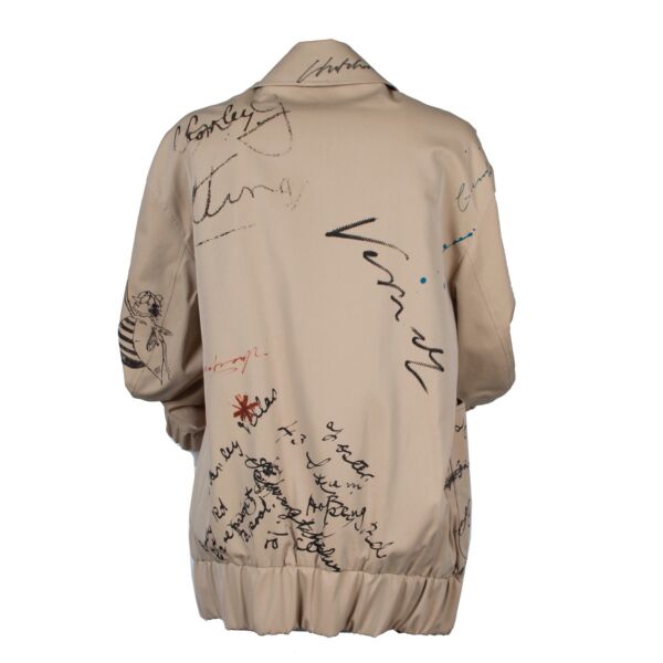 Burberry Beige Barnhall Postcard Bomber Jacket - Size IT 38
