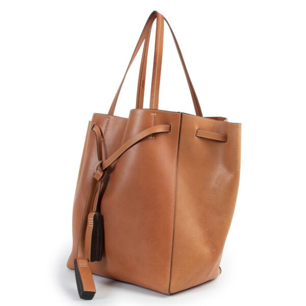 Céline Cognac Cabas Phantom Tote Shoulder Bag