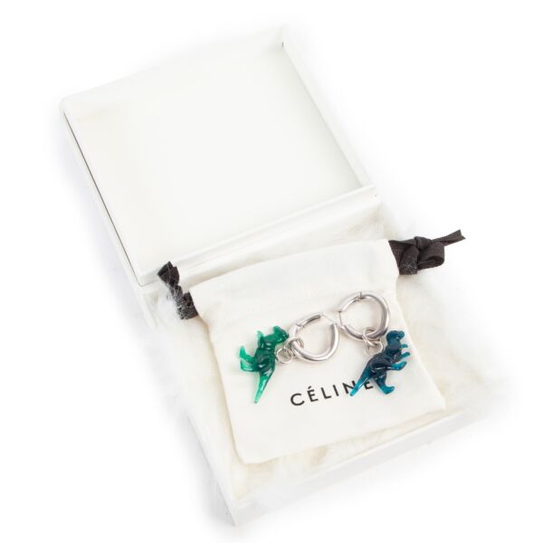 Celine Silver Dinosaurus Earrings