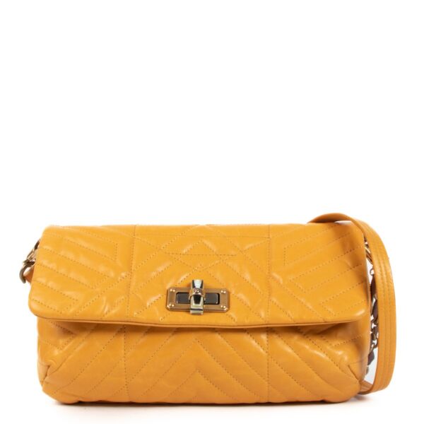 Lanvin Happy Yellow Quilted Crossbody Bag