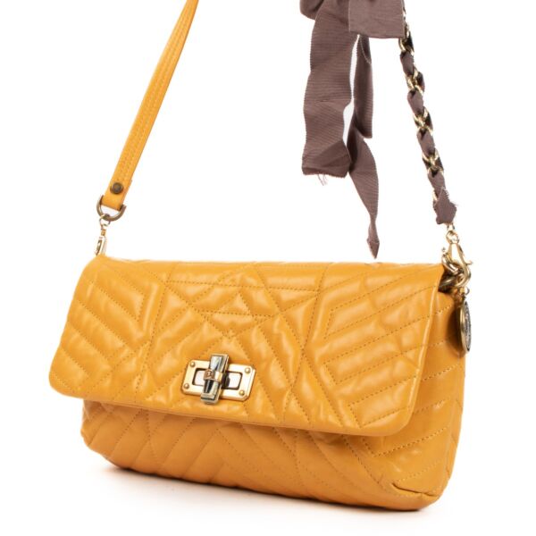 Lanvin Happy Yellow Quilted Crossbody Bag