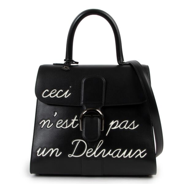  Delvaux L'Humour MM Box Calf Ceci N'est Pas Un Delvaux 