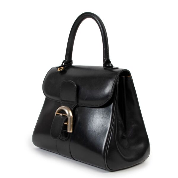 Delvaux Black Brillant PM Box Calf Handbag