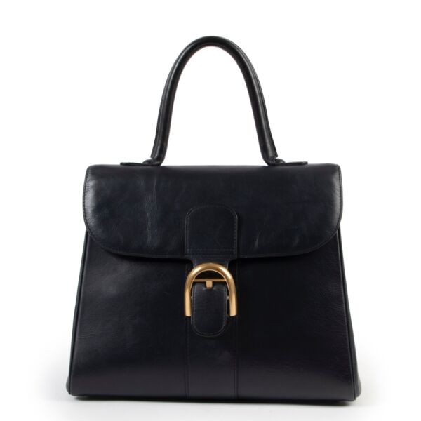 廃盤 DELVAUX デルヴォー 本革 レザー アンティーク 巾着ハンドバッグ