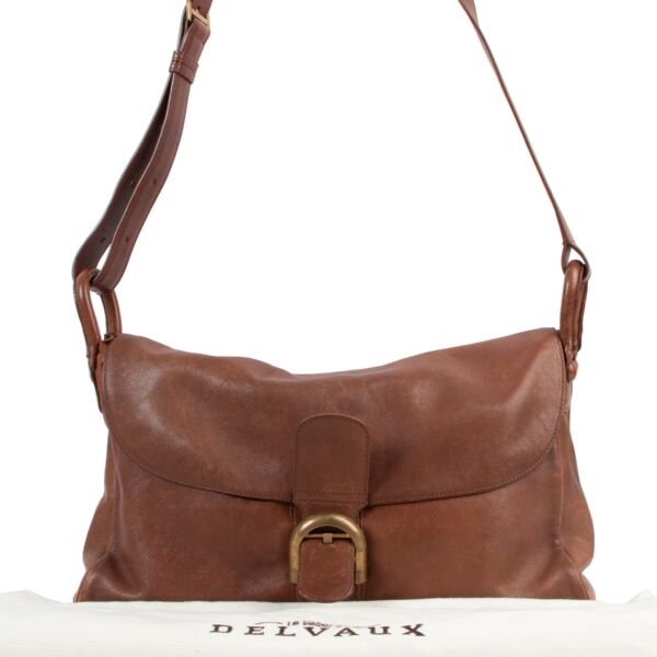 Delvaux Brown Brillant Besace Shoulder Bag