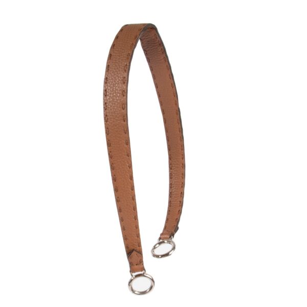 Fendi Brown Leather Shoulder Strap