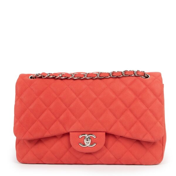 Chanel Pink Matt Caviar Leather Large Classic Flap Bag