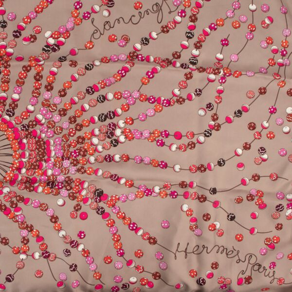 Hermès Silk Dancing Pearls Carré Scarf