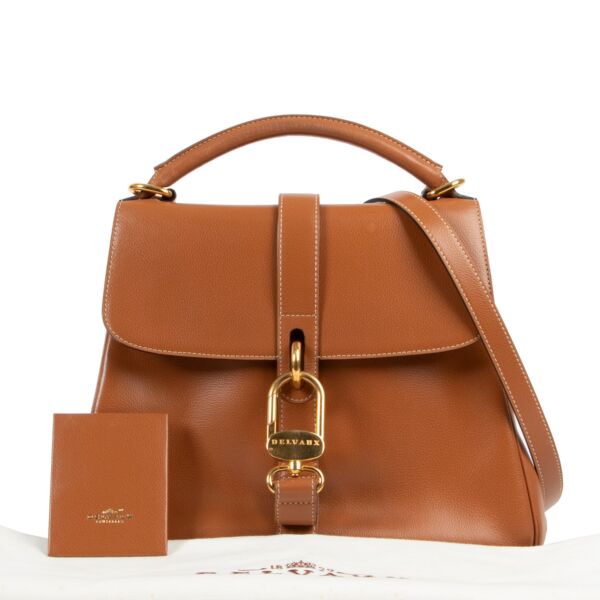 Delvaux Cognac Gin Fizz Shoulder Bag