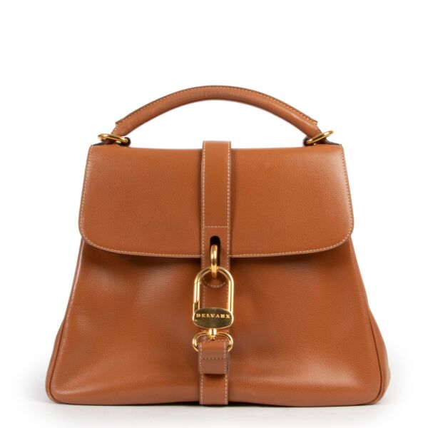 Delvaux Cognac Gin Fizz Shoulder Bag