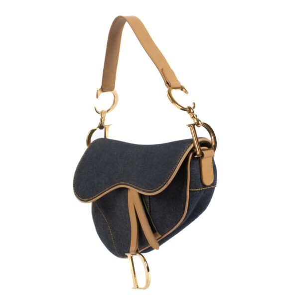Christian Dior Denim Saddle Bag