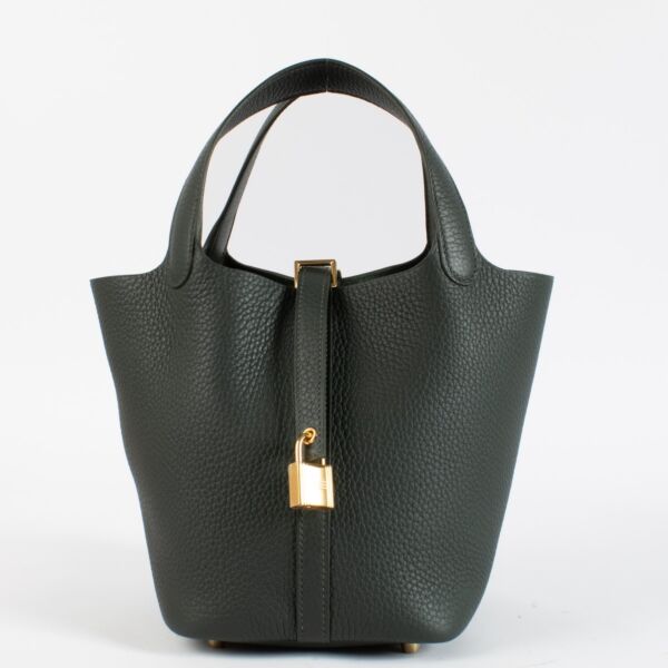 Hermès Picotin Lock 18 Vert Mangrove Clemence GHW