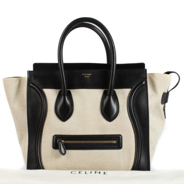 Celine Canvas/Leather Mini Luggage Bag