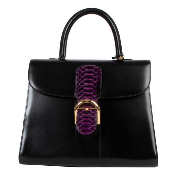 Delvaux Brillant GM + B bandouliere Python designer bag for the best price at Labellov secondhand