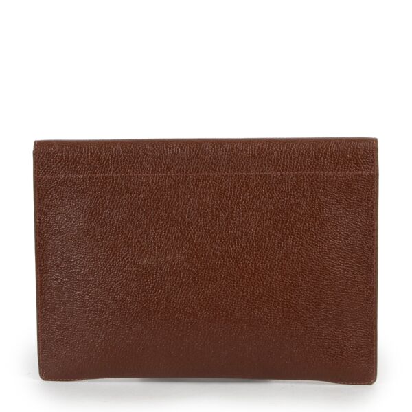 Delvaux Brown Flap Clutch