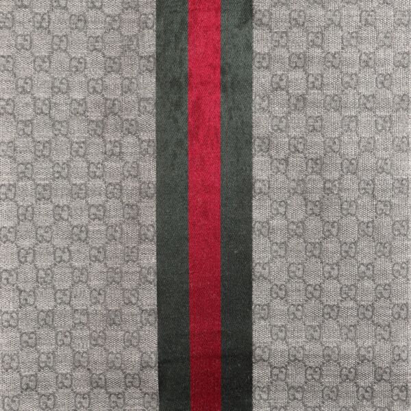 Gucci Grey Monogram Web Scarf