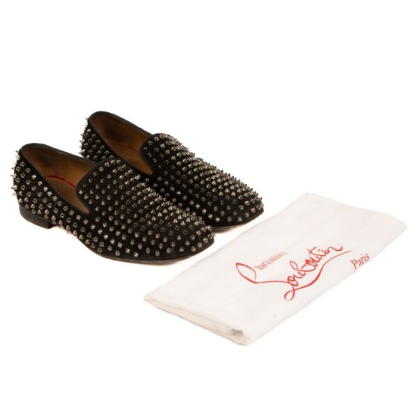 Christian Louboutin Black Dandelion Spikes Loafers - size 42.5
