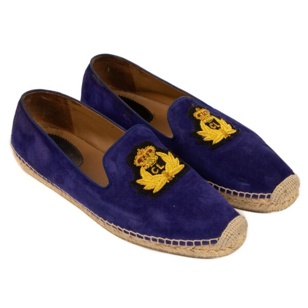 Christian Louboutin Blue Veau Velour Nanou Orlato Espadrilles - Size 43