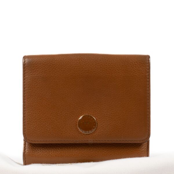 Delvaux Cognac Leather Wallet