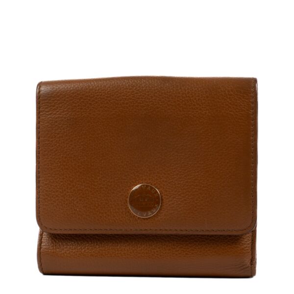 Delvaux Cognac Leather Wallet