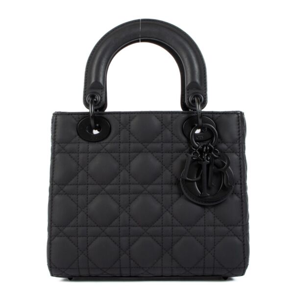 Shop 100% authentic second-hand Dior Black Ultramatte Small Lady Dior Bag on Labellov.com