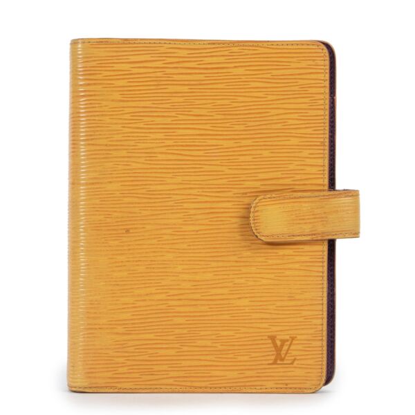 Louis Vuitton Yellow Epi Medium Ring Agenda Cover available at Labellov. Buy this Louis Vuitton Yellow Epi Medium Ring Agenda Cover now online or in store. Buy vintage or secondhand Louis Vuitton