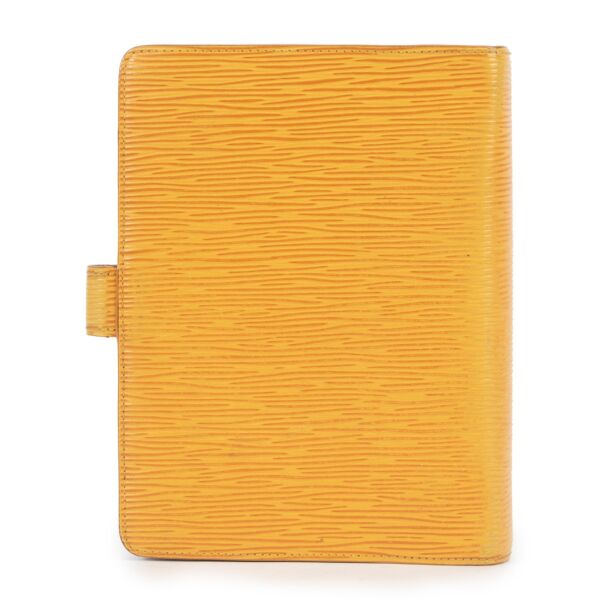 Louis Vuitton Yellow Epi Medium Ring Agenda Cover