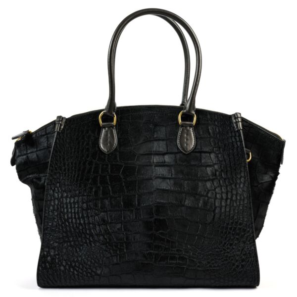 Ralph Lauren Black Pony Hair Shoulder Bag