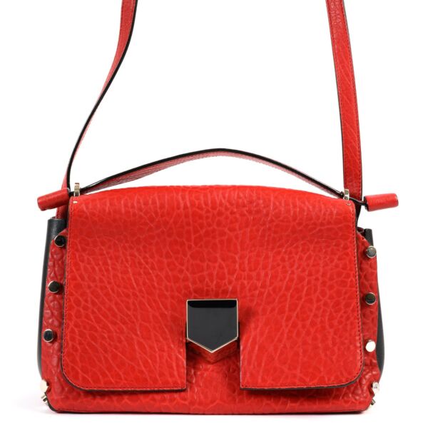 Shop safe online 100% authentic second hand Jimmy Choo Red Crossbody Bag in very good condition at Labellov in Antwerp.