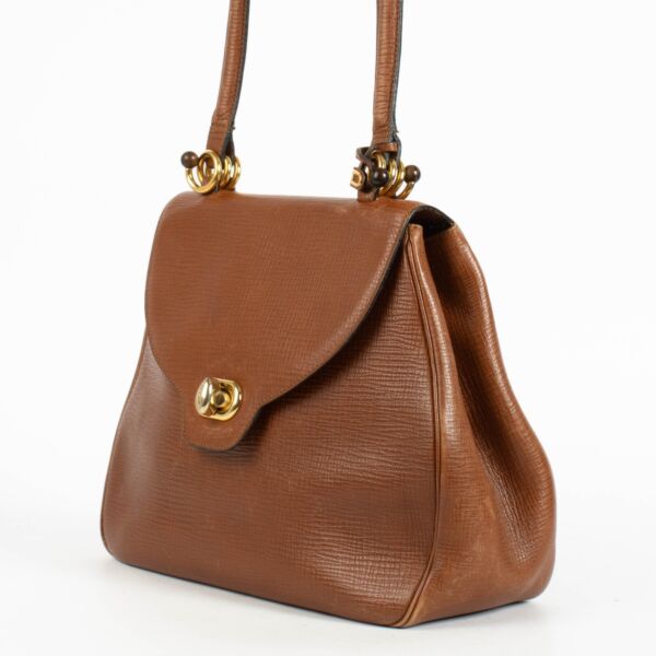Delvaux Cognac Vintage Shoulder Bag