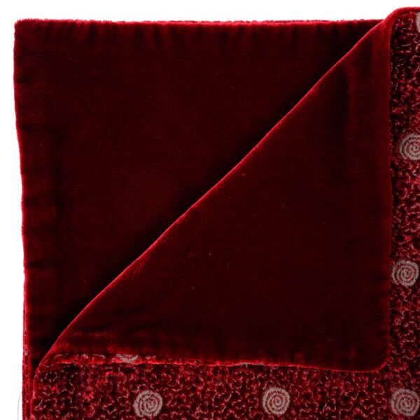 Delvaux Burgundy Velvet Scarf