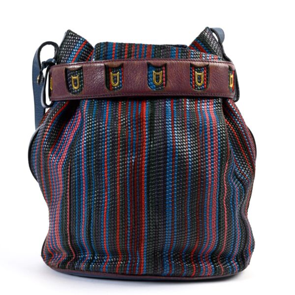 Shop safe online at Labellov in Antwerp this 100% authentic second hand Delvaux Multicolor Toile De Cuir Calicot Crossbody