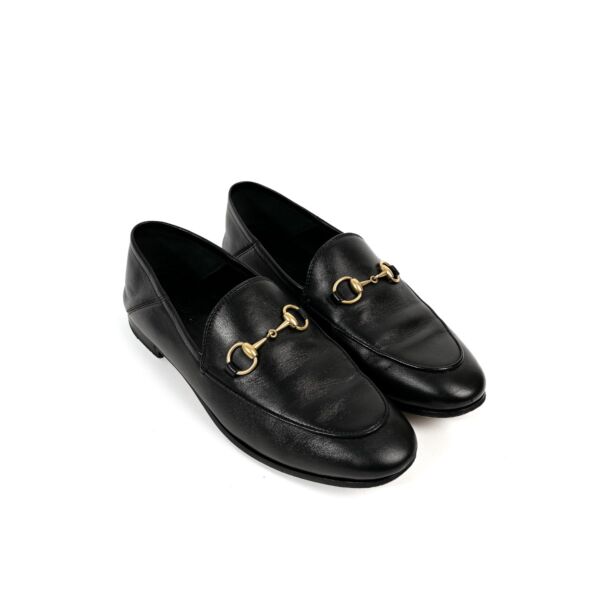 Gucci Black Horsebit Loafers - Size 37