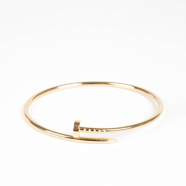 Shop this 100% authentic Cartier Yellow Gold Juste un Clou Small Bracelet in size 17 at Labellov.com