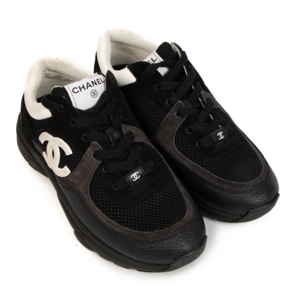 Chanel 22S Black Logo Sneakers - size 37.5