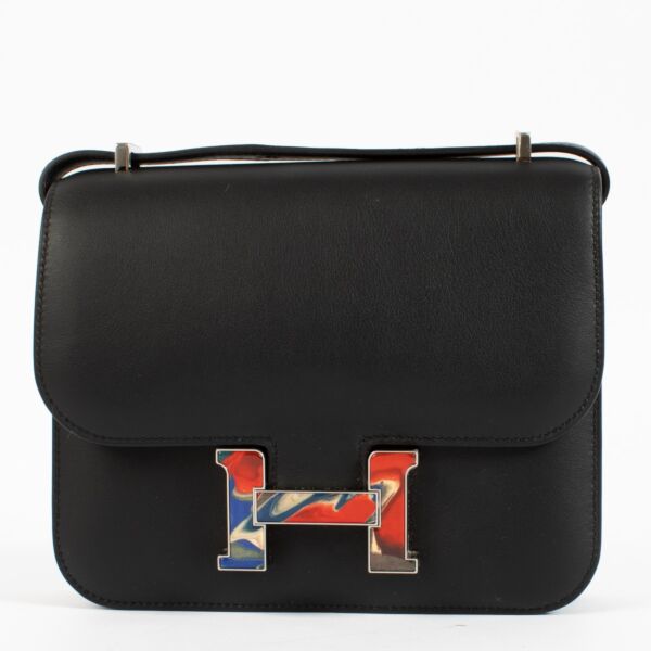 Hermès Constance Mini Marble Lock Black Swift PHW