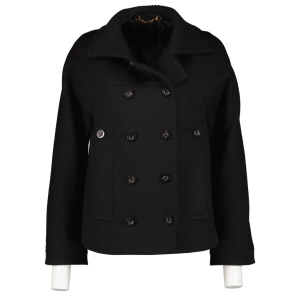 Shop safe online at Labellov in Antwerp, Brussels and Knokke this 100% authentic second hand Gucci Black Duffle Coat - Size IT38