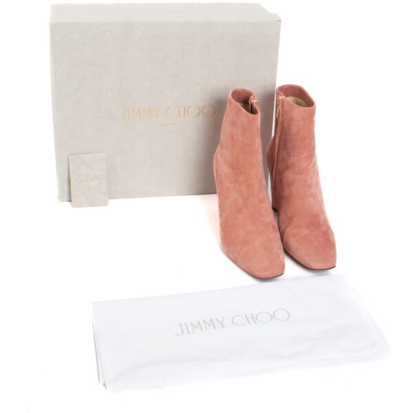 Jimmy Choo Rosewood Suede Mirren 85 Ankle Boots - size 37