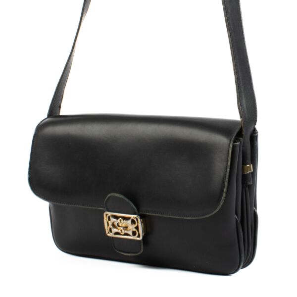 Celine Black Vintage Box Crossbody Bag