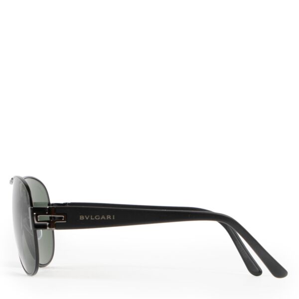 Bulgari Black Aviator Sunglasses
