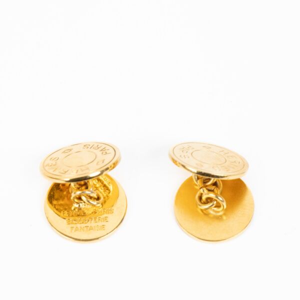 Shop this 100% authentic Hermès Gold Clou de Selle Cufflinks at Labellov.com