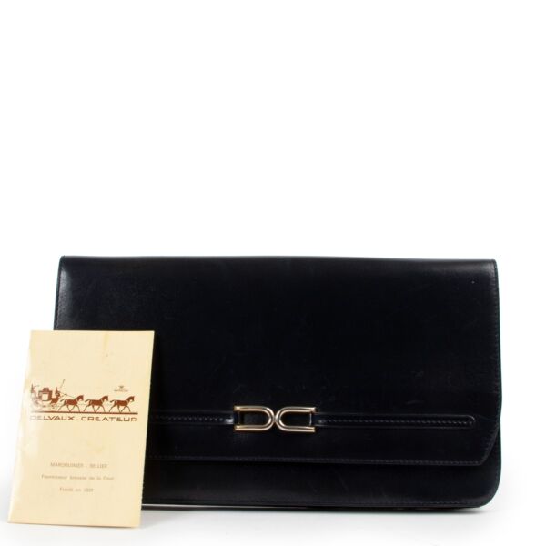 Delvaux Dark Blue Clutch