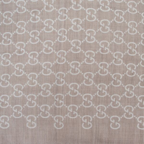 Gucci Beige Wool & Silk Scarf