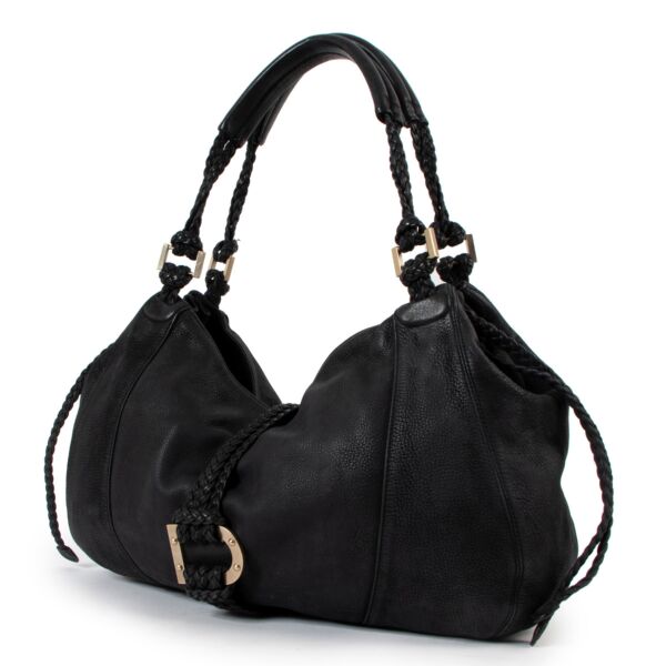 Delvaux Black Nubuck Eugene GM Bag