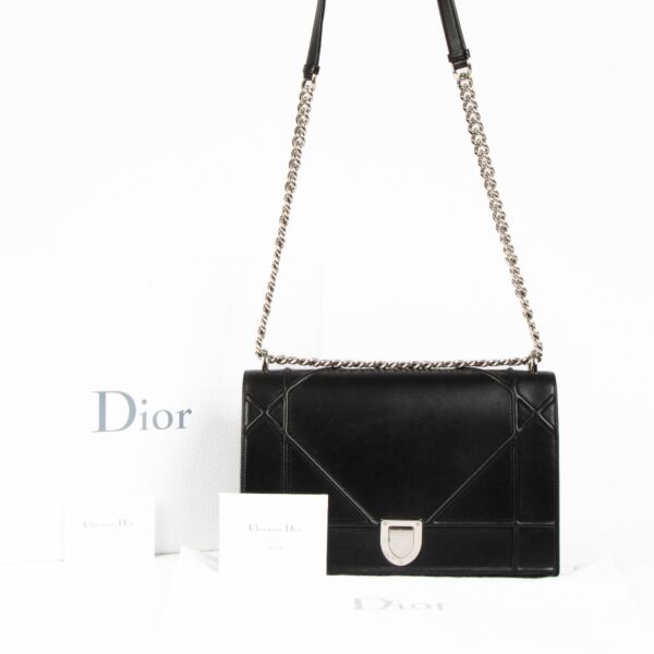 Christian Dior Black Large Diorama Shoulder Bag