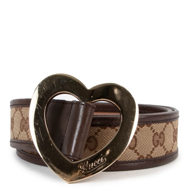 Gucci Monogram Heart Belt - size 90